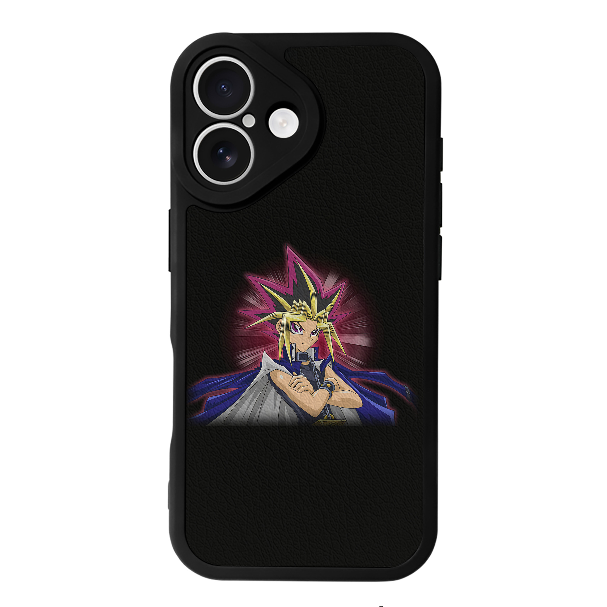 （画像用） 遊☆戯☆王 Yu-Gi-Oh! 【iPhone 16シリーズ対応】シリコンスマホケース（レザー調） 材質：シリコン